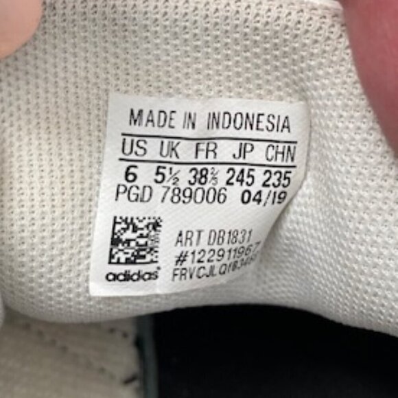 ADIDAS VL Court 2.0 Cloud White Leather Sneaker Tennis Shoes Sz 6 - Picture 10 of 13